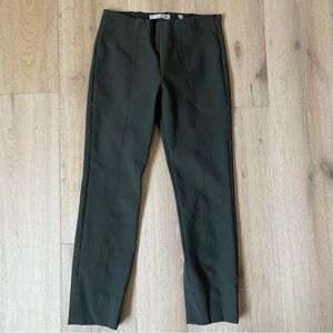 VINCE women’s Taped Trousers Slit Ankle Dark Green Sz M *P19